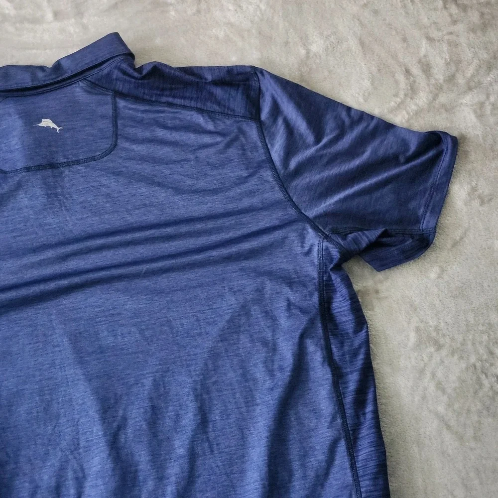 Tommy Bahama Polo Shirt Mens 3XL Blue IslandZone Performance Golf Big & Tall - Picture 10 of 12